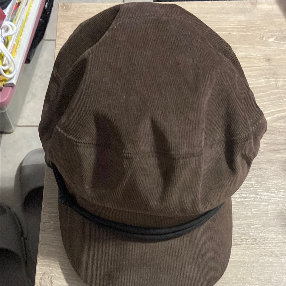 Brown Corduroy Women's Newsboy Cap
